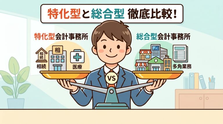 【初心者向け】特化型 vs 総合型会計事務所！繁忙期と働きやすさを徹底比較